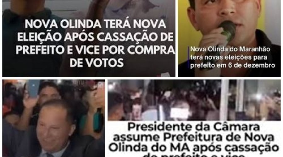 Justiça Eleitoral define nova eleição em Nova Olinda do Maranhão