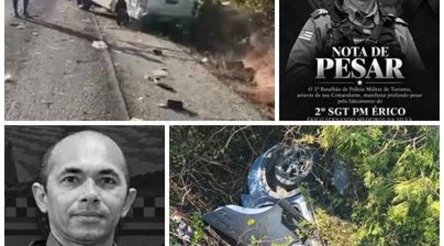 Sargento da PM morre após acidente na BR-402, em Humberto de Campos