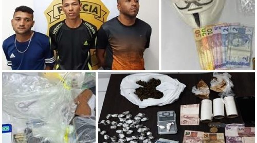 Cerco em bairros de Timon termina com três presos por tráfico de drogas