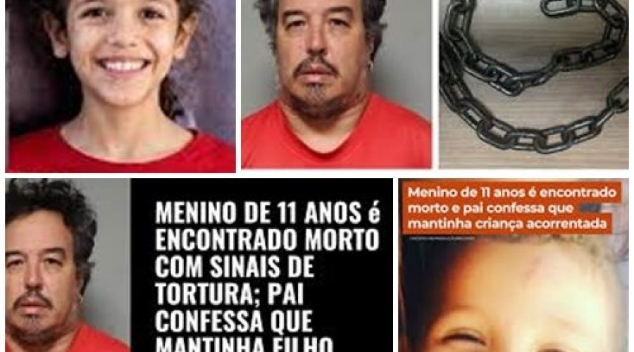 Menino de 11 anos é encontrado morto e PAI confessa que mantinha criança acorrentado
