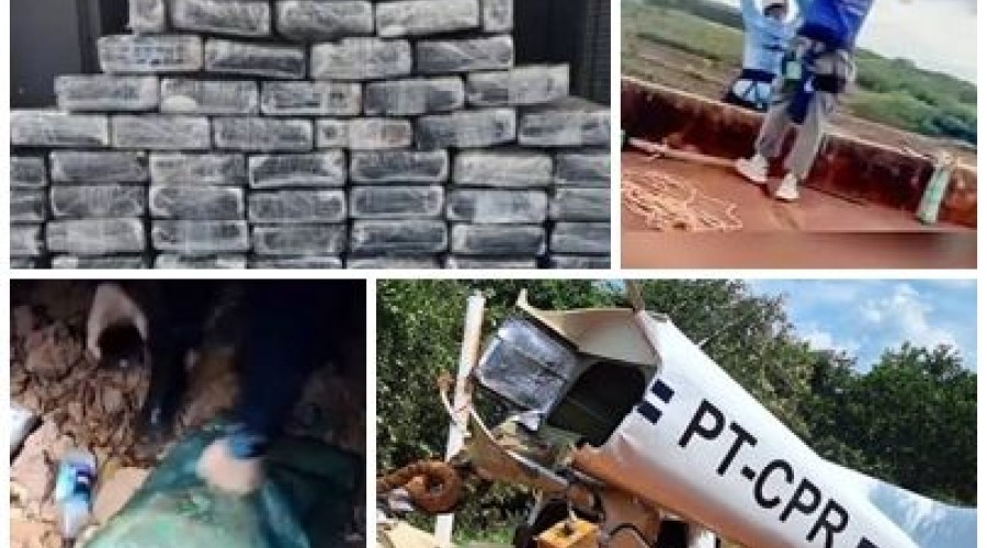 Avião com dois corpos e carga de cocaína é encontrado caído em MT