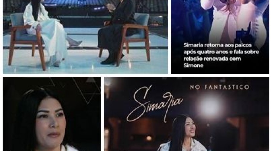 Fantástico: Vídeo onde ela chora - Simaria volta aos palcos após quatro anos e fala sobre relação com Simone