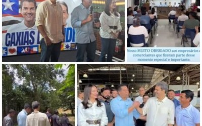 Eduardo Braide cumpre agenda em Caxias a convite de Paulo Marinho Júnior e fortalece aliança para o Governo do Estado