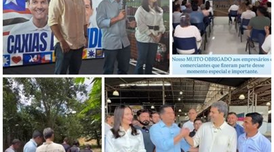 Eduardo Braide cumpre agenda em Caxias a convite de Paulo Marinho Júnior e fortalece aliança para o Governo do Estado