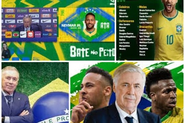Com Neymar, Ancelotti anuncia convocados da seleção brasileira para a Copa do Mundo; veja lista completa