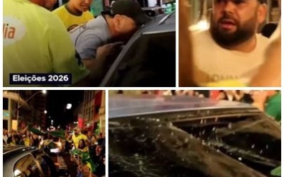 Vereador é flagrado quebrando vidro em ato pró-Flávio Bolsonaro em Curitiba