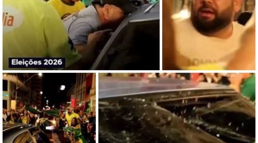 Vereador é flagrado quebrando vidro em ato pró-Flávio Bolsonaro em Curitiba