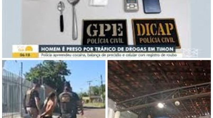 Vídeo - Homem é preso por tráfico e receptação em Timon