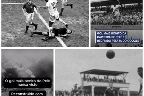 Vídeo: Gol mais bonito de Pelé é recriado com inteligência artificial