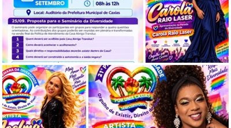 21ª Semana da Diversidade: É AMANHÃ! Caxias debate acolhimento e proteção da população LGBTQIAPN+ em seminário