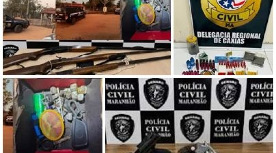 Operação apreende armas e drogas em Caxias - Duas pessoas conduzidas