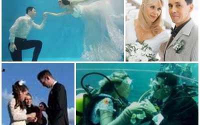 Noivos se casam debaixo d'água em lago congelante da Rússia; veja VÍDEO