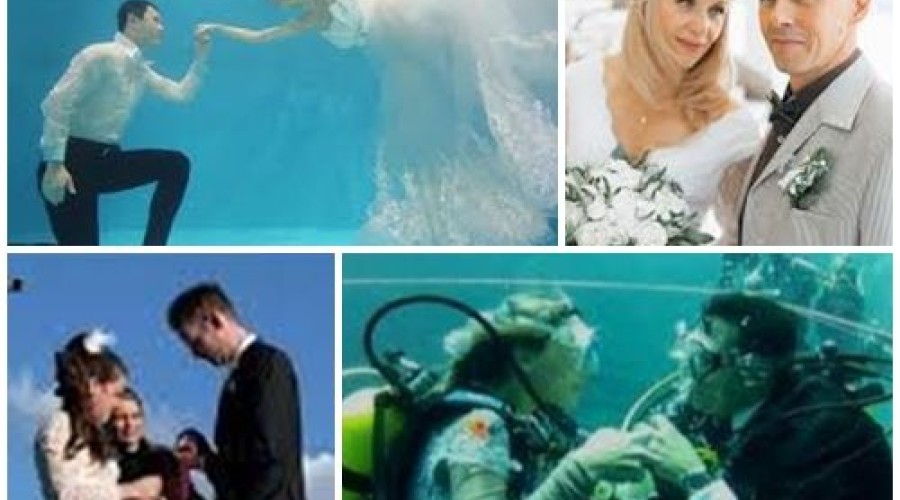 Noivos se casam debaixo d'água em lago congelante da Rússia; veja VÍDEO