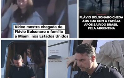 Flávio Bolsonaro chega aos EUA com a família após viagem pela Argentina - PF emite nota após exílio de Flávio