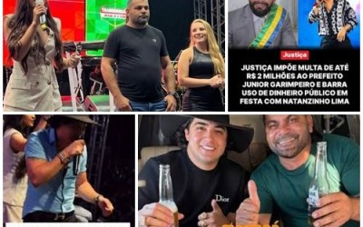 Prefeito Júnior Garimpeiro desafia decisão judicial e realiza festa com Natanzinho Lima