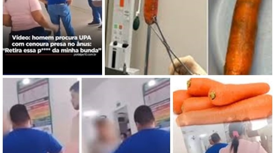 Vídeo: homem procura UPA com cenoura presa no ânus