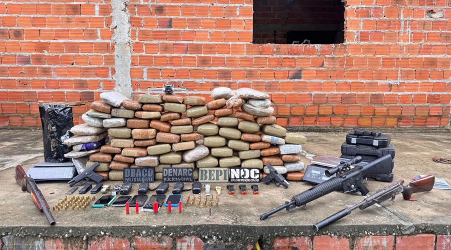100 kg de drogas e armas são apreendidos no MA; material abasteceria Teresina