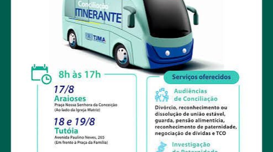 Conciliação Itinerante oferece atendimentos gratuitos em Araioses, Tutóia e Barreirinhas
