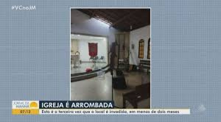 Vídeo: Bagunça total - Igreja é arrombada em Bom Jardim e tem equipamentos levados por criminosos