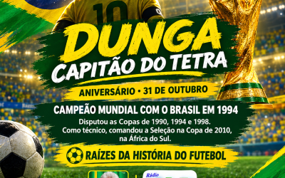DUNGA: O CAPITÃO DO TETRA QUE MARCOU A HISTÓRIA DO FUTEBOL BRASILEIRO
