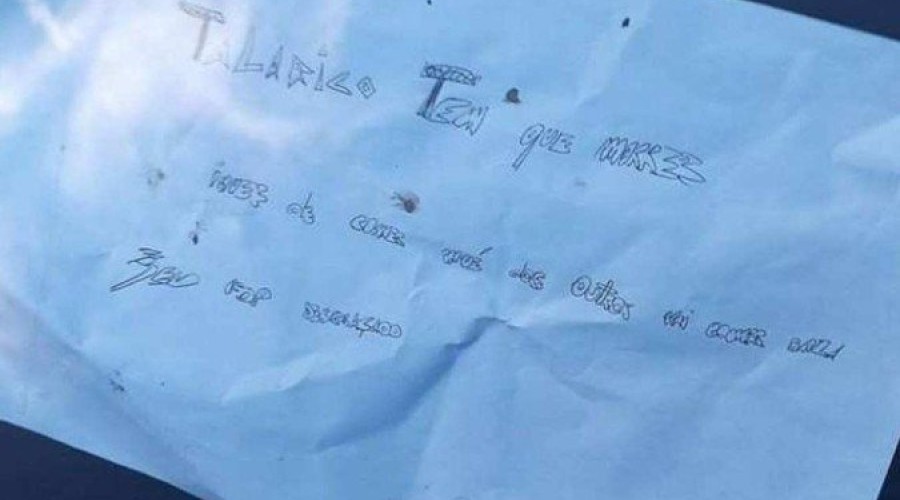 Idoso é assassinado e criminoso deixa bilhete: 'Talarico tem que morrer'