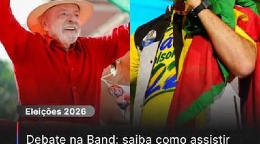 Debate entre Lula e Flavio: Hoje domingo (18), às 20h (horário de Brasília),