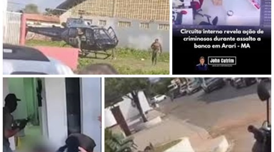 Maranhão: Vídeo - Bandidos assaltam agência do Bradesco em Arari e fogem com dinheiro
