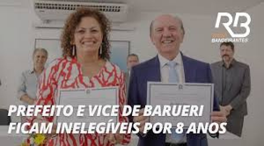 Prefeito e vice-prefeita de Barueri (SP) têm mandato cassado pelo TRE