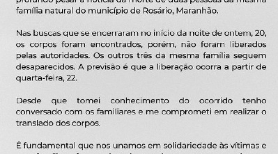 Dois maranhenses morrem e outros três seguem desaparecidos na tragédia do litoral paulista