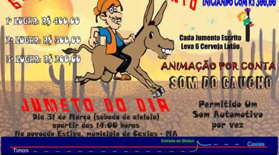 CAXIAS: Povoado Estiva realiza a 6ª corrida de Jumento