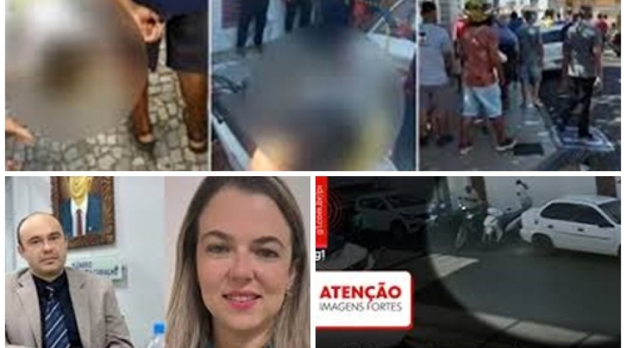 Vídeos mostra vereador e comandante da Guarda Civil de Parnaíba sendo mortos a tiros no Centro de Teresina