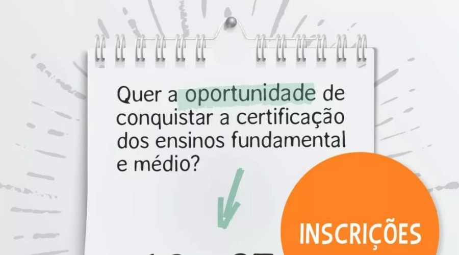 Inscrições para o Encceja começam hoje