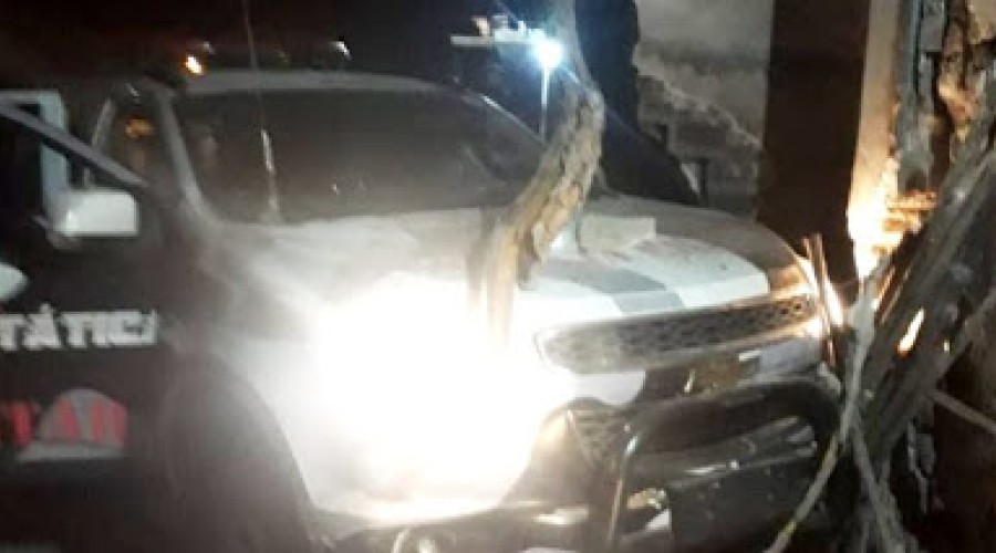 Caminhoneiro surta, foge em viatura e pega fuzil da PM em Chapadinha