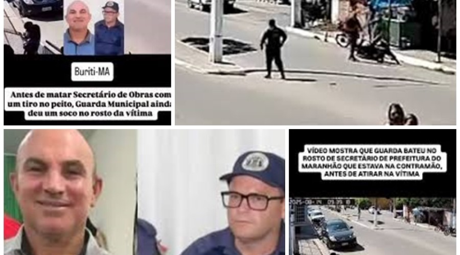 Vídeo mostra guarda municipal atirando contra o secretário de Obras de Buriti, no Maranhão