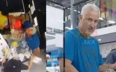 Vídeo: Homem agride funcionária com tapa no rosto após discussão no caixa