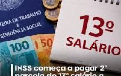 INSS começa hoje a pagar segunda parcela do 13º a aposentados e pensionistas