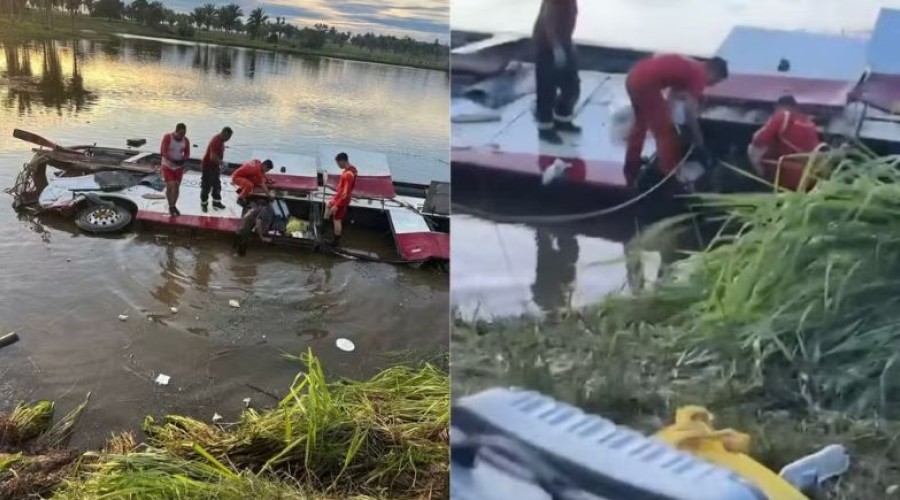 Acidente com ônibus que saiu de Teresina e três carros deixa dois mortos e 14 feridos na BR‑222