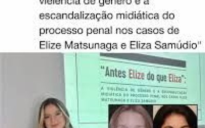 'Antes Elize do que Eliza': título de TCC de aluna de Direito viraliza nas redes; entenda pesquisa sobre casos Matsunaga e Samudio