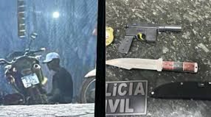 Suspeito de furtar motos é preso com simulacro de arma de fogo e punhal Vitória do Mearim