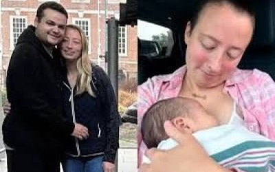 Viúva realiza sonho e tem filho do noivo que foi morto há 3 anos