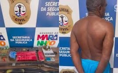 Operação prende três suspeitos e apreende submetralhadora e drogas em Cajapió