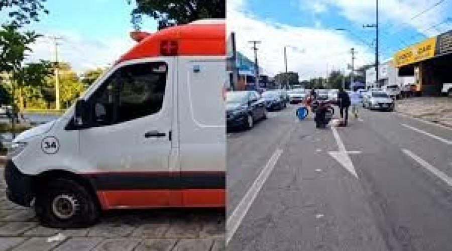 Vídeo: Ambulância do Samu fica parada com pneu furado em São Luís
