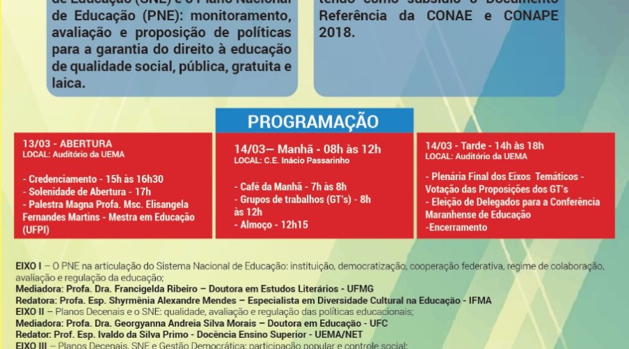 COMAE 2018 – CONFERÊNCIA INTERMUNICIPAL DE EDUCAÇÃO URE CAXIAS