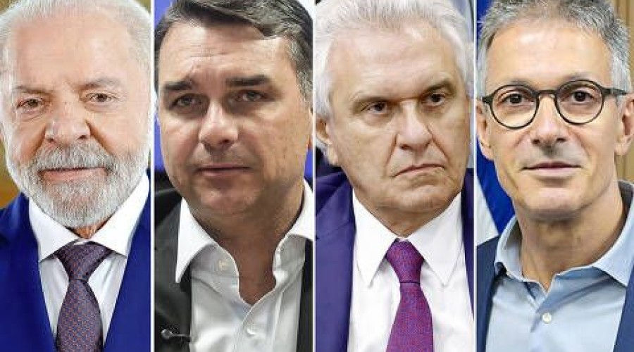 Datafolha: Lula empata com Flávio, Caiado e Zema no 2º turno