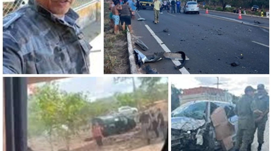 Povoado Brejinho:  Grave acidente na BR-316, entre Caxias e Timon, deixa subtenente da PM-PI morto a   colisão frontal com carro da Força Nacional na BR-316