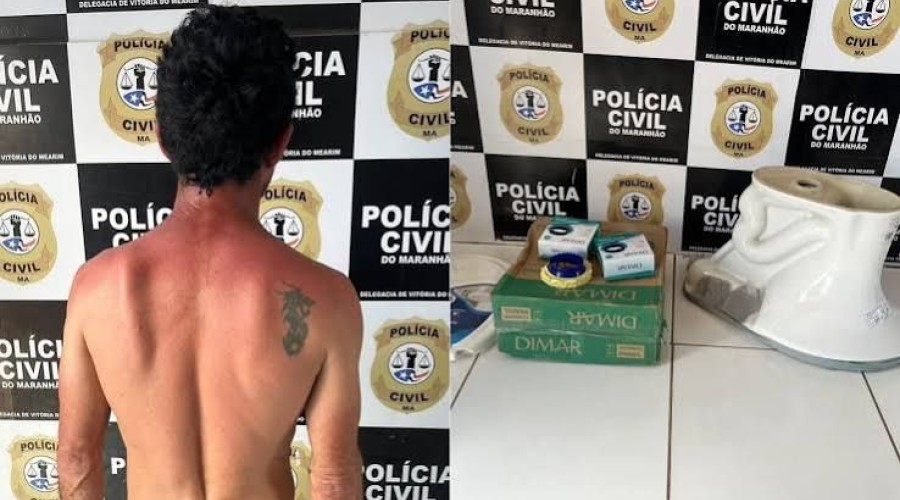 Vitória do Mearim: Suspeito de furto em academia em obras é preso e objetos são recuperados